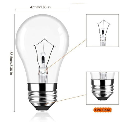 40A15CLR Appliance Bulb 40W, 130V (Clear)