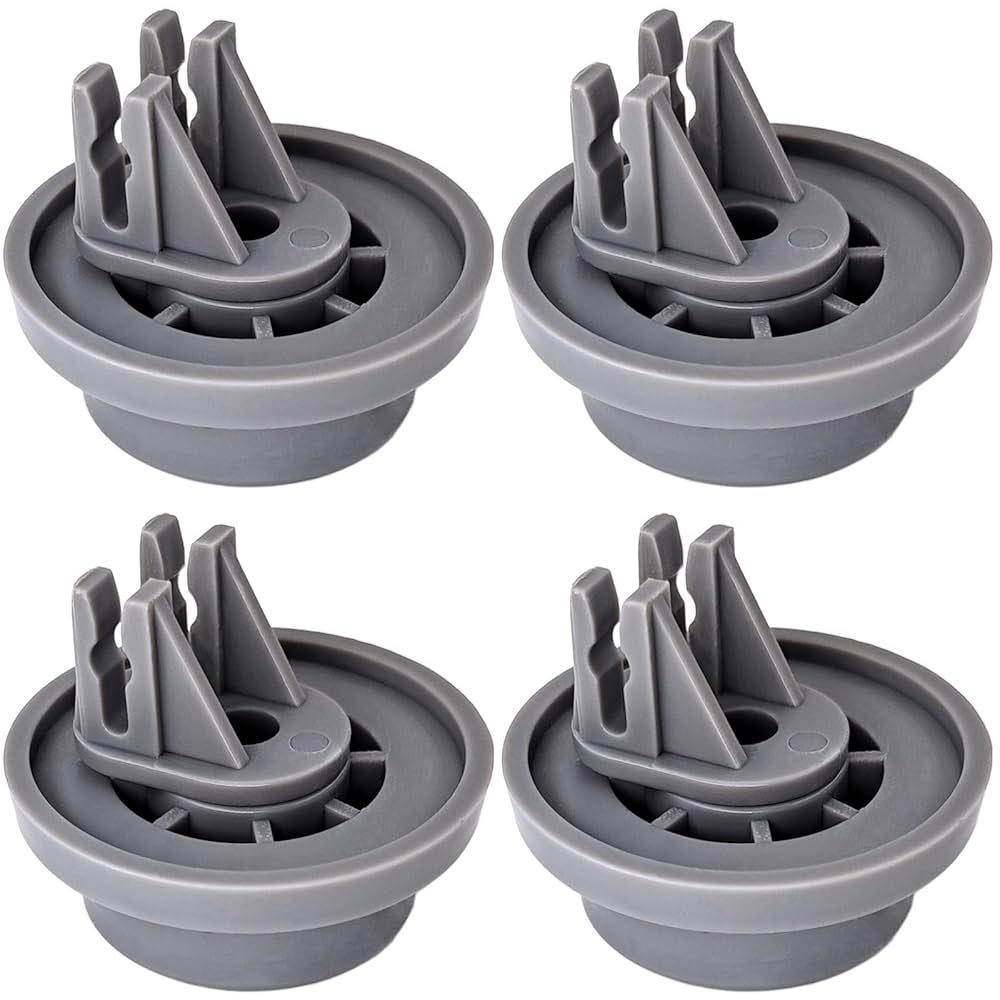 (4 Pack) XPARTCO DD66-00023A Dishwasher Lower Dish Rack Roller Parts-O-Matic