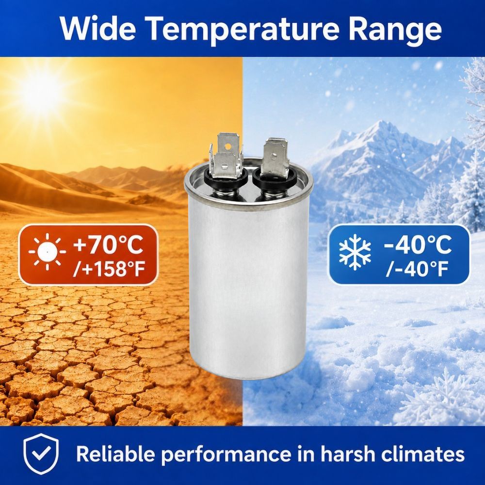 XPC5-450R 5 uF Round Run / Start Capacitor | CBB65 5 uF (MFD) 450 Volts Parts-O-Matic