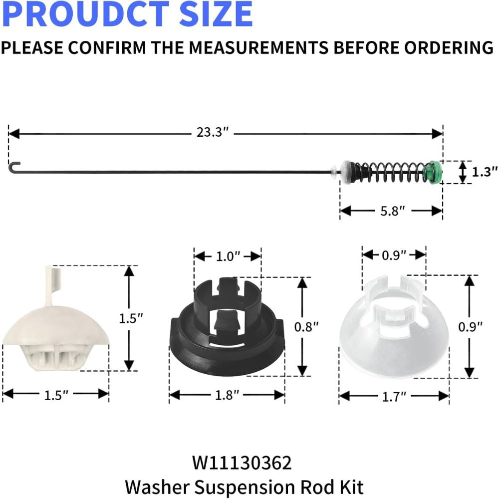 XPARTCO W11130362 Washer Suspension Rod Kit Parts-O-Matic