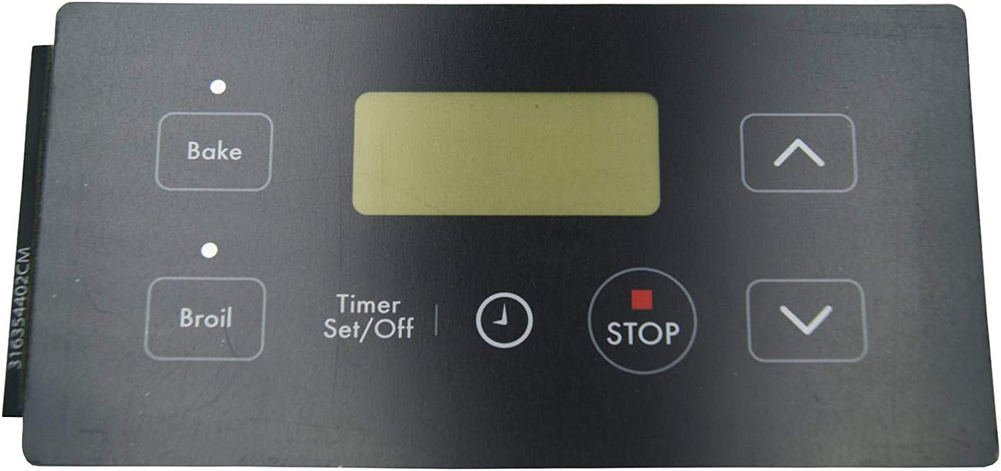 316354402CM Range / Oven Control Overlay (Faceplate) Replaces 316354402