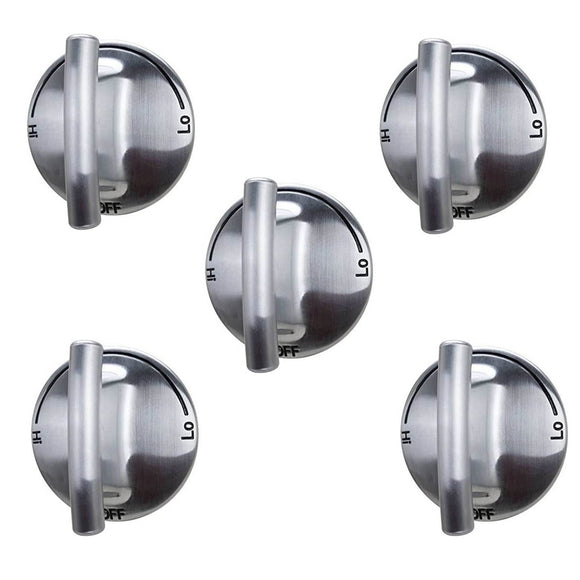 (5 Pack) ERP 74007733 Surface burner Knob Replaces WP7733P410-60