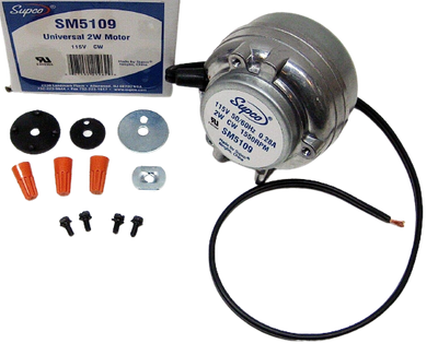 Supco SM5109 Refrigerator Condenser Fan Motor Replaces 833697, W10822259, WX4X990