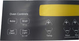 WB27T11229CM Range / Oven Control Overlay (Faceplate) Replaces WB27T11229