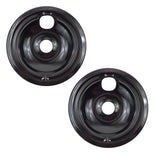 (2 Pack) W10290350CM Porcelain 8" Drip Pan Replaces WPW10290350