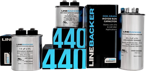 LCD40+5X440R HVAC ROUND DUAL RUN CAPACITOR | 40+5 MFD 440 Volts