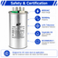 XPDC80X5-450R HVAC ROUND DUAL RUN CAPACITOR | 80+5 MFD 450 Volts  Parts-O-Matic