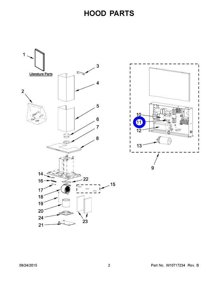 XPARTCO W10711017 Range Vent Hood fuse  Parts-O-Matic