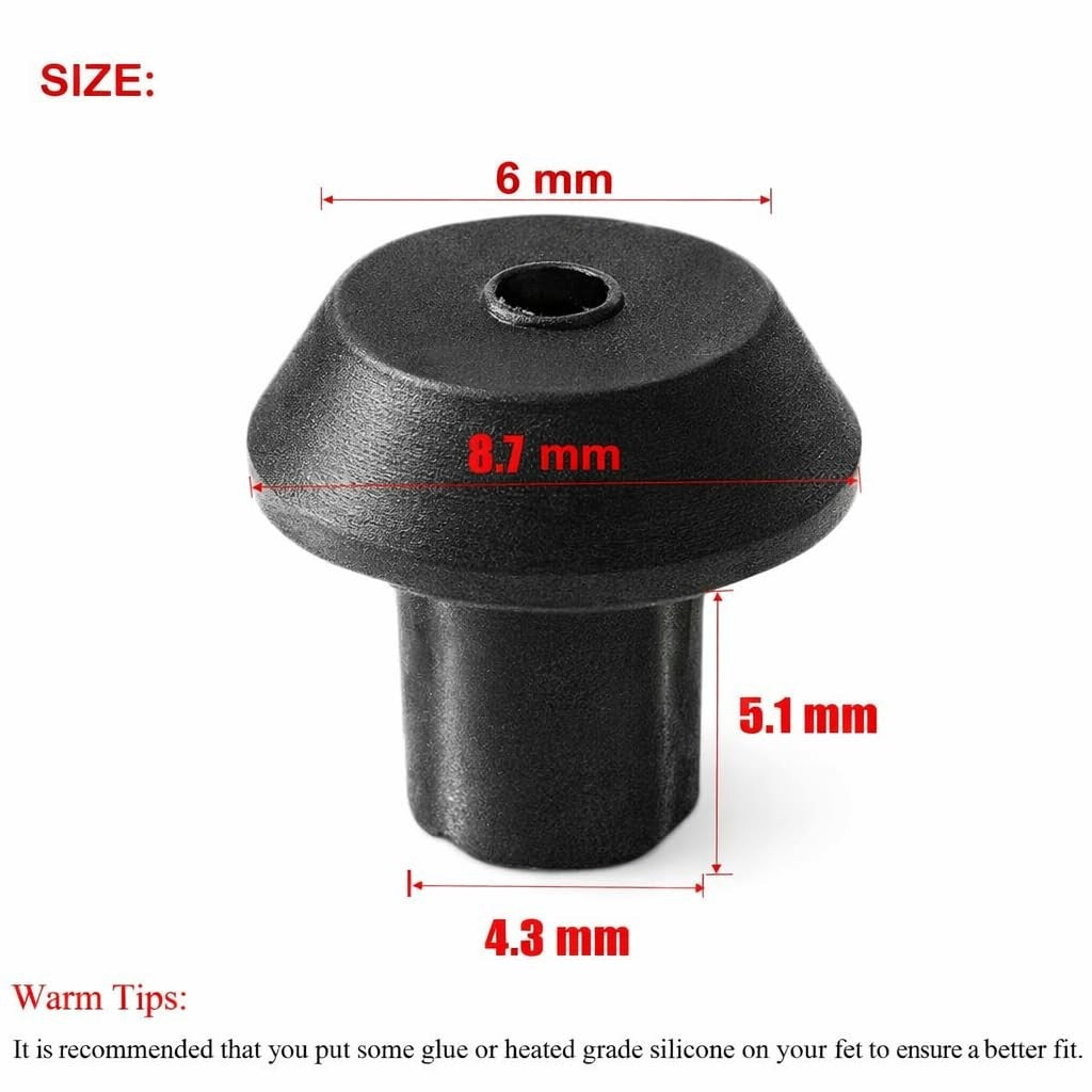 XPARTCO WB2K101 Burner Grate Rubber Foot  Parts-O-Matic