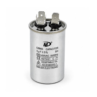XPC5-450R 5 uF Round Run / Start Capacitor | CBB65 5 uF (MFD) 450 Volts  Parts-O-Matic