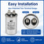 XPC5-450R 5 uF Round Run / Start Capacitor | CBB65 5 uF (MFD) 450 Volts  Parts-O-Matic