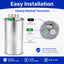 XPDC80X5-450R HVAC ROUND DUAL RUN CAPACITOR | 80+5 MFD 450 Volts  Parts-O-Matic