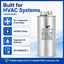 XPDC70X5-450R HVAC ROUND DUAL RUN CAPACITOR | 70+5 MFD 450 Volts  Parts-O-Matic