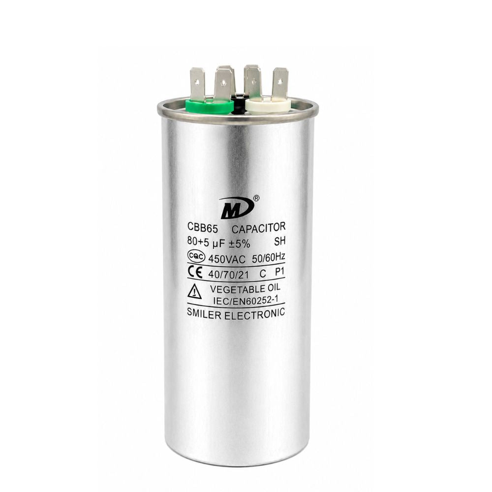XPDC80X5-450R HVAC ROUND DUAL RUN CAPACITOR | 80+5 MFD 450 Volts  Parts-O-Matic