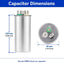 XPDC70X5-450R HVAC ROUND DUAL RUN CAPACITOR | 70+5 MFD 450 Volts  Parts-O-Matic