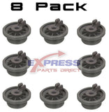 (8 Pack) ERP 165314 Dishwasher Lower Rack Roller Replaces 00165314