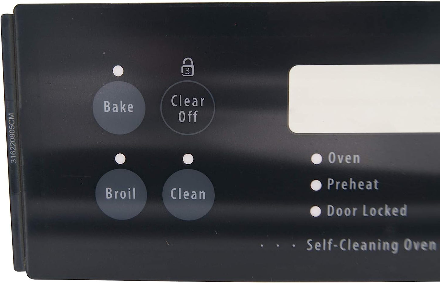 316220805CM Range / Oven Control Overlay (Faceplate) Replaces 316220805