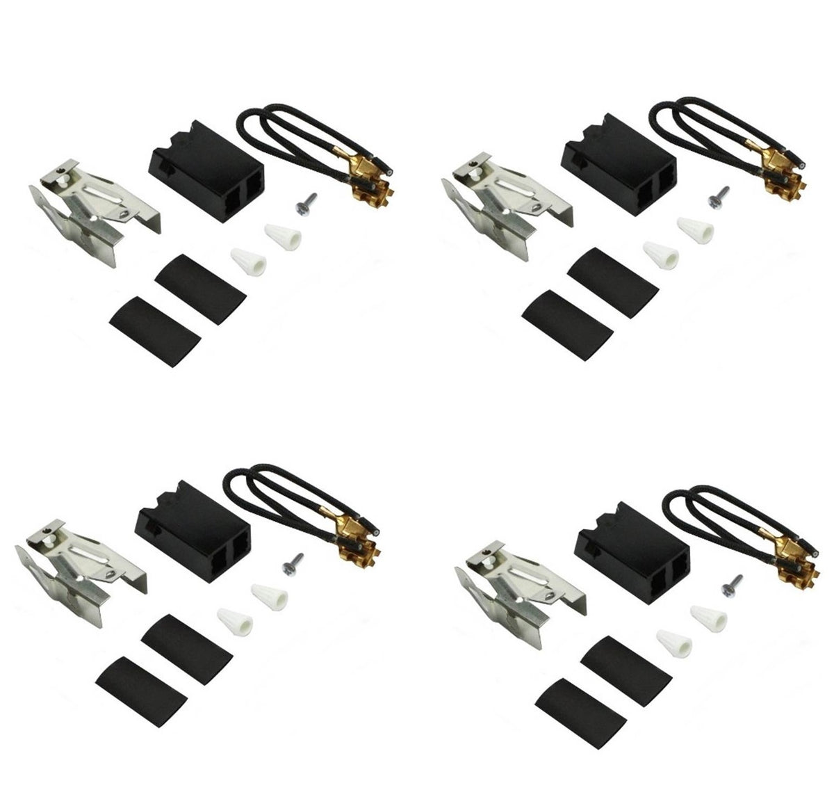 (4 Pack)  330031 Whirlpool Genuine OEM Burner Element Receptacle Kit