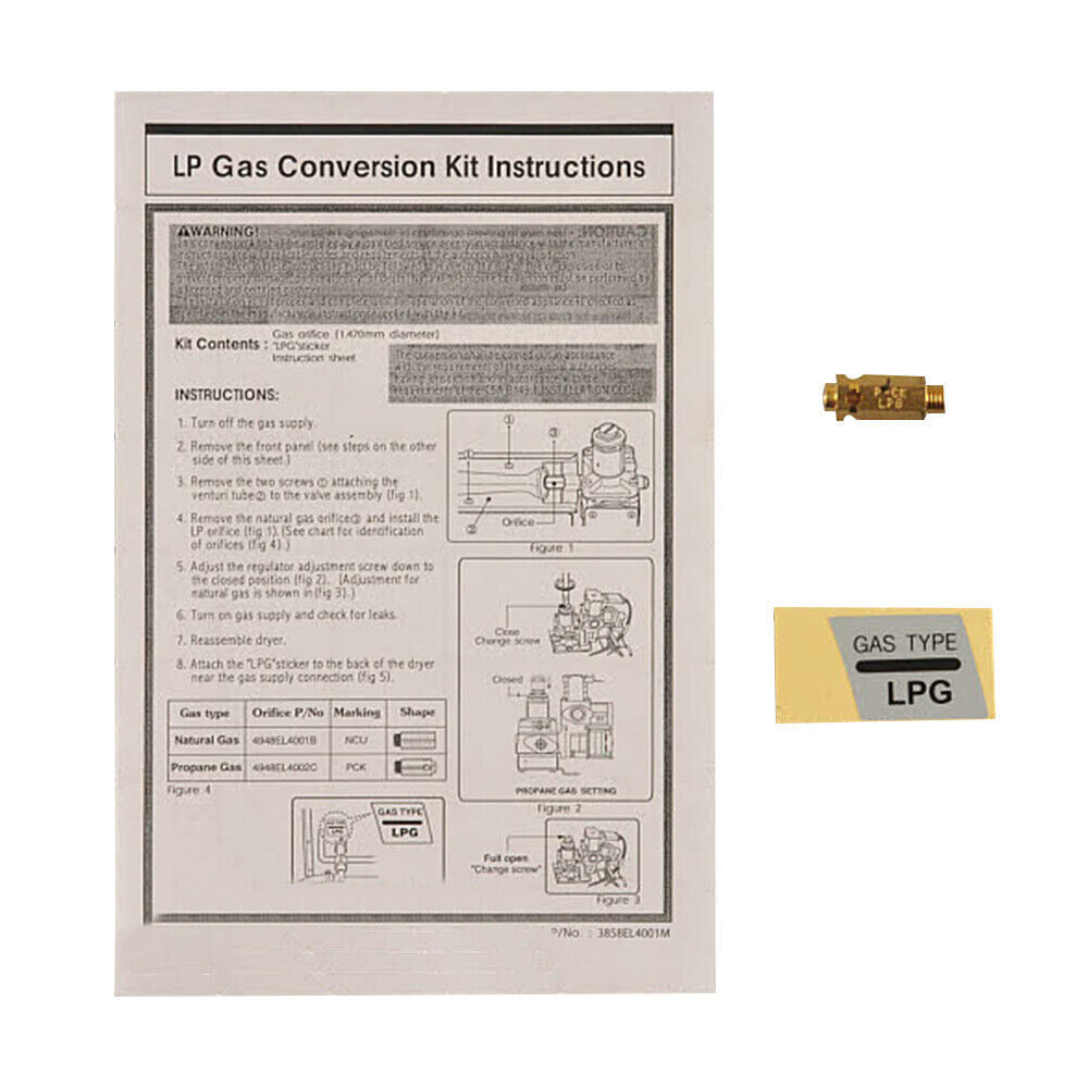 383EEL3002R LG Genuine OEM Dryer Gas to LP Conversion Kit