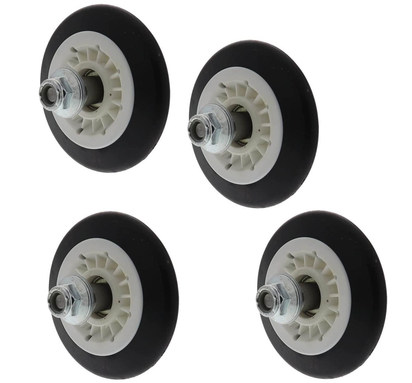 (4 Pack) 4581EL2002H Dryer Drum Roller w/ Bearing Replaces 4581EL2002L