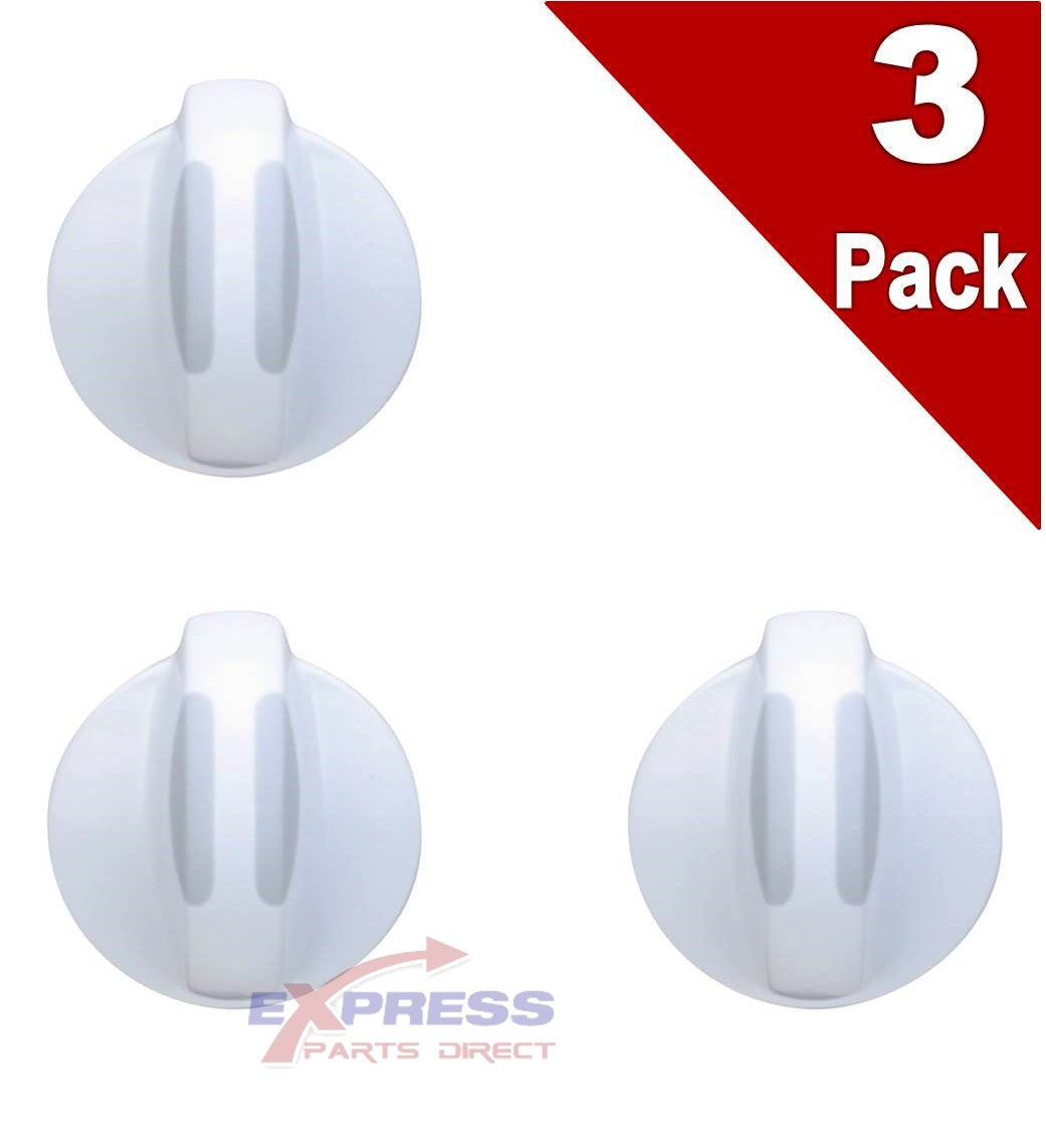 (3 Pack) 134844470CM Washer / Dryer Selector Knob Replaces 134844470