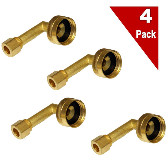 (4 Pack) 34FHTCM Dishwasher 90 Degree Fitting Replaces W10685193