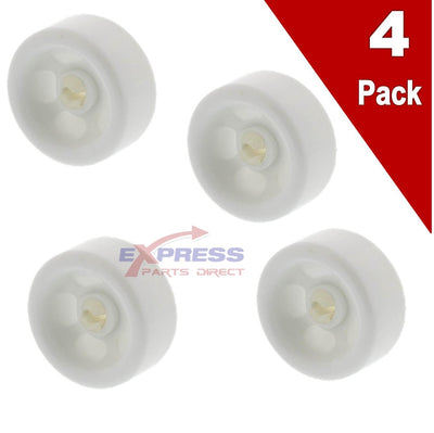 (4 Pack) EXPWD12X271 Dishwasher Lower Rack Front Roller Replaces WD12X271, WP2955-0007