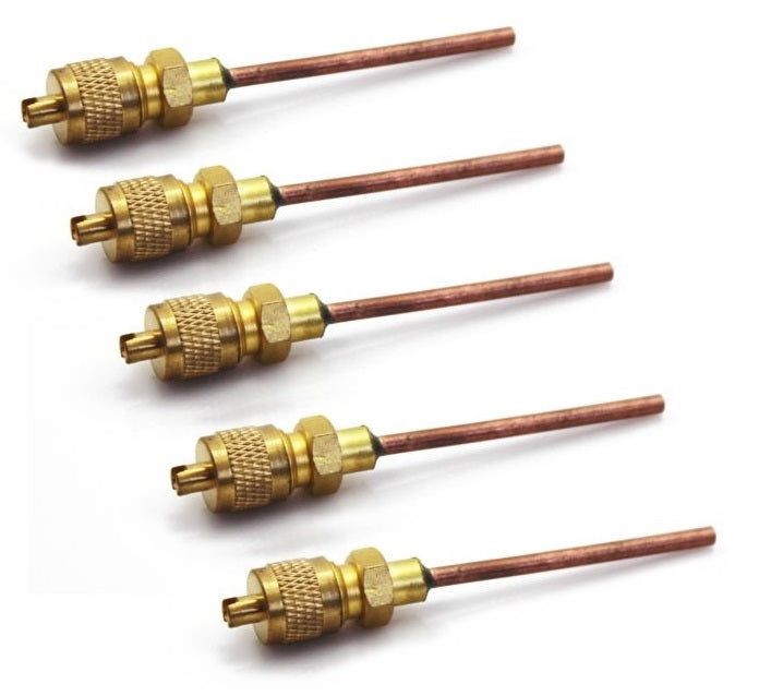 (5 Pack) C398 Service | Access Valve  3" Stem -  1/4" SAE X 1/8" OD