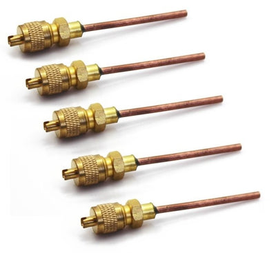 (5 Pack) C398 Service | Access Valve  3" Stem -  1/4" SAE X 1/8" OD