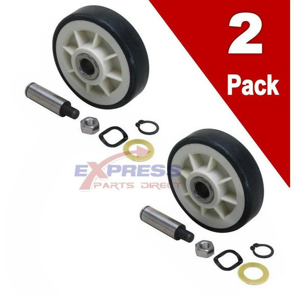 (2 Pack) ER303373K Dryer Drum Roller Replaces 12001541 , WP6-3129480