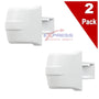(2 Pack) ERWR2X8345 Refrigerator Door Bar End-Cap Replaces WR2X8345