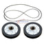 EXP649 Dryer Drum Roller and Belt Set Replaces WP40111201, WP37001042