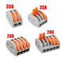 100 Pcs Set Lever-Nut wire Connectors, Compact Wiring Connector 2 3 4 5 Terminal