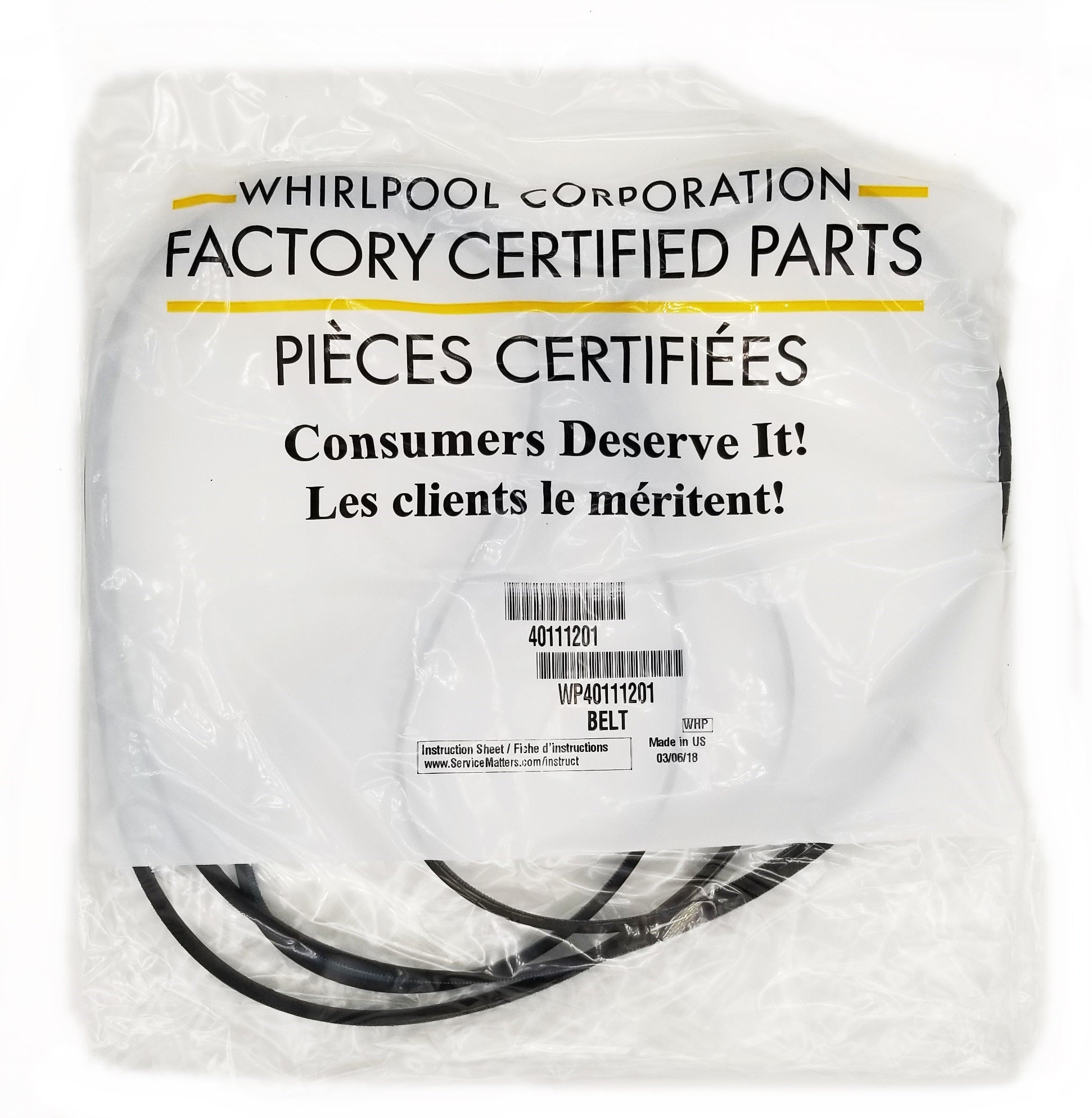 Certified Genuine Whirlpool Parts